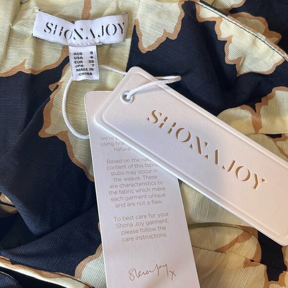 Shona Joy Lucia Bustier Floral Belted Black Maxi Dress Size 4 - Picture 8 of 9